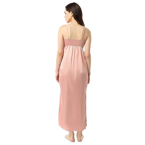 Image of Amante Lace V-Neck Sleeveless Full Length Chemise