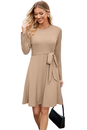 Image of Newshows Women's Sweater Pockets Fall Winter Teacher Work Casual Dress