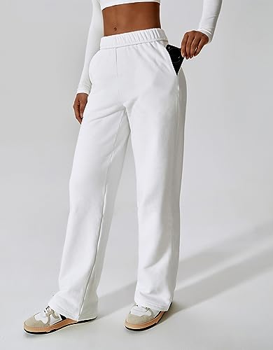 ABOCIW Womens Wide Leg Sweatpants Fleece High Waisted Baggy Sweat Pant Athletic Joggers Lough Pants with Pockets3