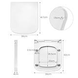 YORKING Family Toilet Seat Adjustable Soft Close Toilet Seat Potty Training Toilet Seat Shape Dual Fixing Stainless Hinges Close Mechanism Removable for Cleaning (Square) - Image 2