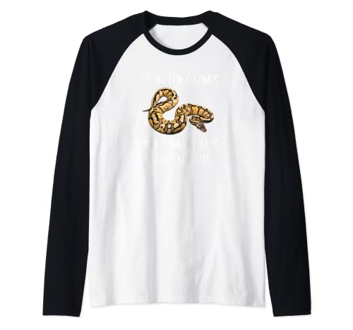 Es todo divertido y juegos Funny Pet Ball Python Camiseta Manga Raglan