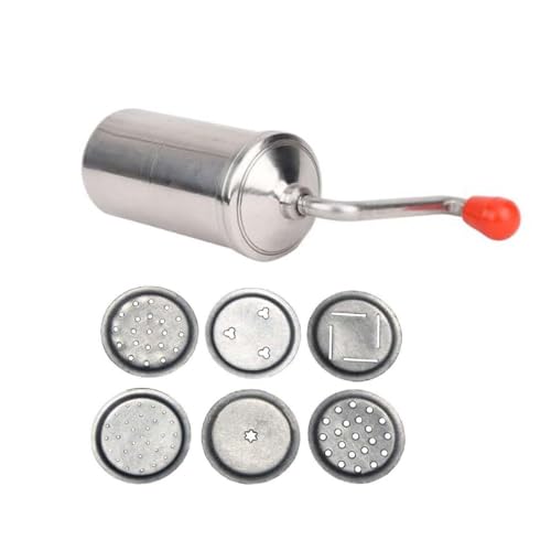 Image of Stainless Steel Sev Sancha Machine | Murukku Chakli Maker with 6 Jali Discs | Namkeen & Snacks Press Machine | Kitchen Tools for Sev, Gathiya, Sevaiya, and Chakli Making