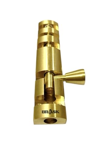Image of inchBRASK inch Brass Tower Bolt Xylo Heavy - Golden Satin Finish with Screws | Door Latch - Chitkani for Doors & Windows | Xylo Heavy Tower Bolts | Kundi /Chitakni /Latch /Chitkini (4 Inches, 1, Piece)
