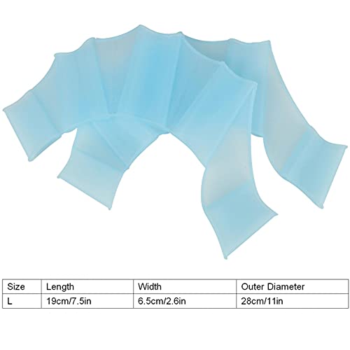 CUTULAMO Barbatanas de natação, palmatórias de mão confortáveis azuis para treinamento de natação pa