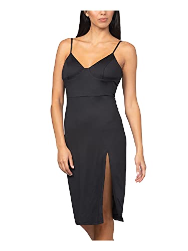 bebe Womens Black Spaghetti Strap Sweetheart Neckline Cocktail Body Con Dress Juniors XS