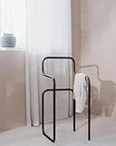 Metallbude Herrendiener JAMES - Hot Choc - Moderner Kleiderständer aus pulverbeschichtetem Stahlrohr - Kratz-, Stoß- & Schlagfest - 42,5x42,5x89,5 cm