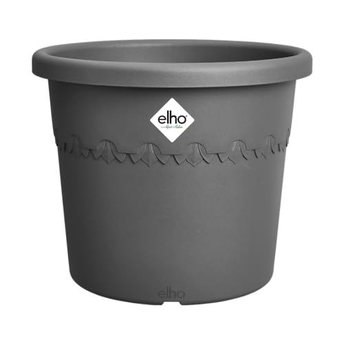 Elho Algarve Cilindro 35 - Vaso - Nero - Esterno - Ø 34.5 X H 29 Cm