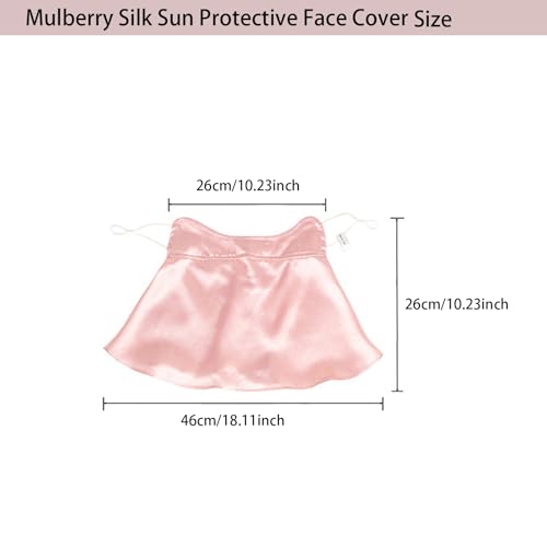 UPF 50+ Pure Silk Face Cover UV Protection Sunscreen Sun Protection Face Mask Reusable Sport Face Scarf Mask for Women 5