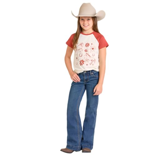 Rock & Roll Girls' Signature Pocket Trouser Jean - Medium Wash