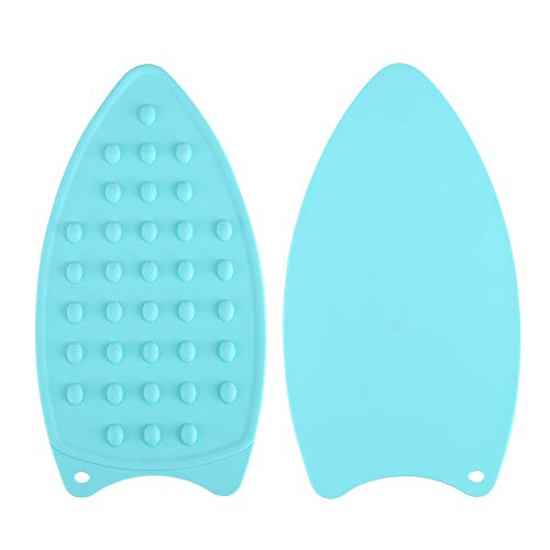 Alvinlite Silicone Rest Pad for Ironing Board - Multipurpose Silicone Iron Hot Pad Anti-Slip Safety Protection Ironing Mat(Blue) Silicone