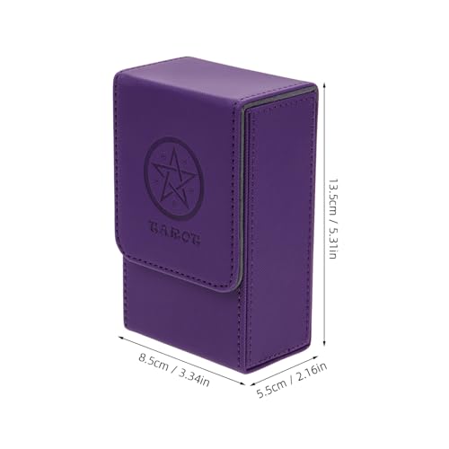 Funda de Cuero Para Cartas de Tarot Púrpura