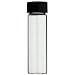 Made in USA 6 Pack 8 DRAM 30 ml 1 oz Clear Glass Vials with Phenolic Screw Caps (Storage Cosmetics Oils Perfumes Spices Specimen)