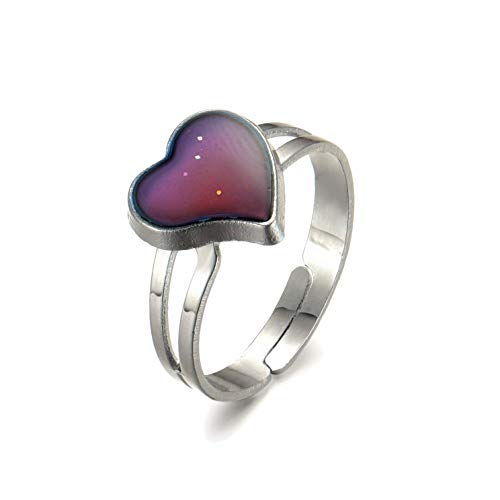12pcsChristmas present Mixed Mood rings classic temperature change color mood ring lovers (Adjustable Size)4