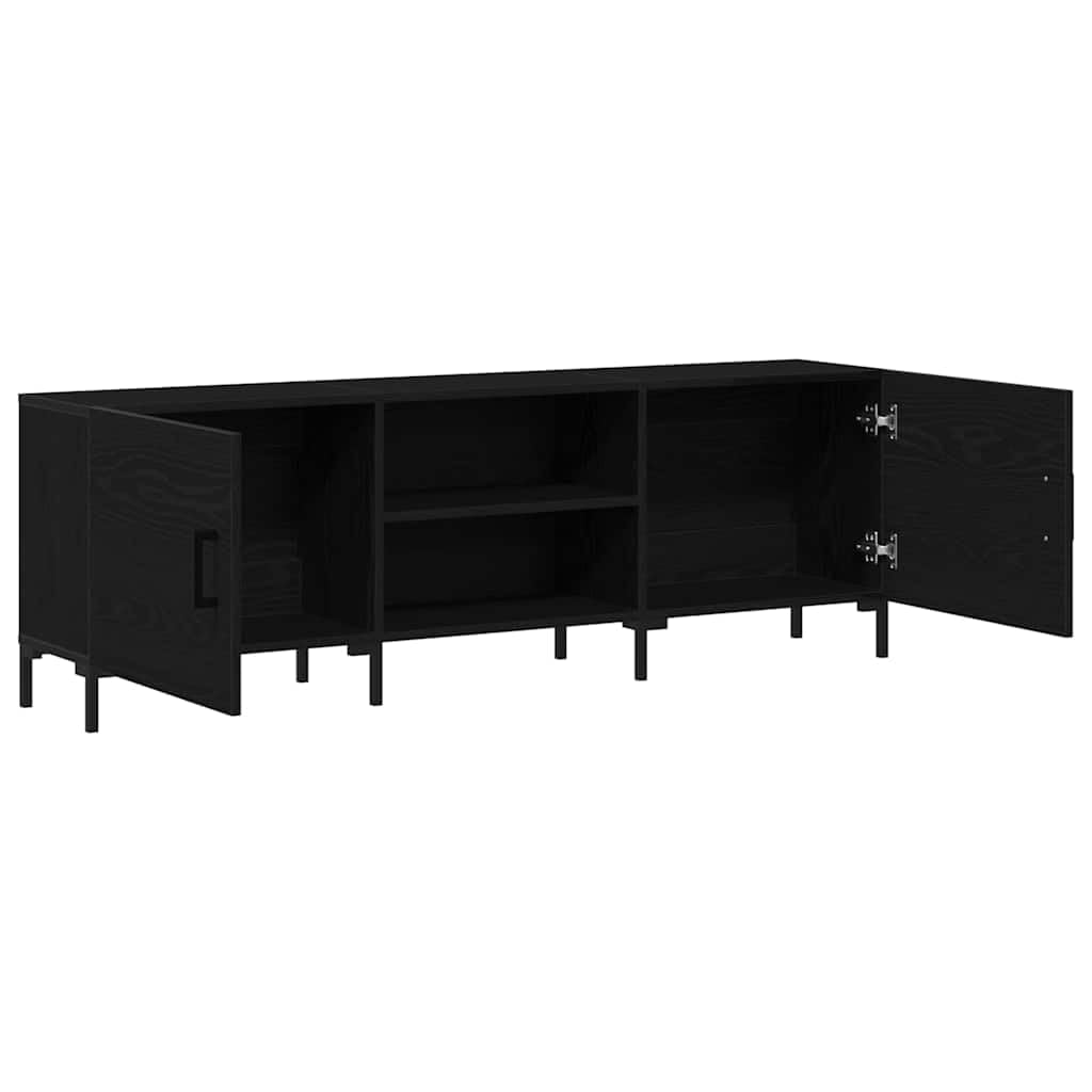 vidaXL Ensemble Meuble TV Montage Mural Chêne Noir 150 x 30 x 50 cm, Salon, Espace Moderne pour Le Divertissement, Meuble de Rangement rectangulaire, Console Murale, Ensemble de Cabinet TV