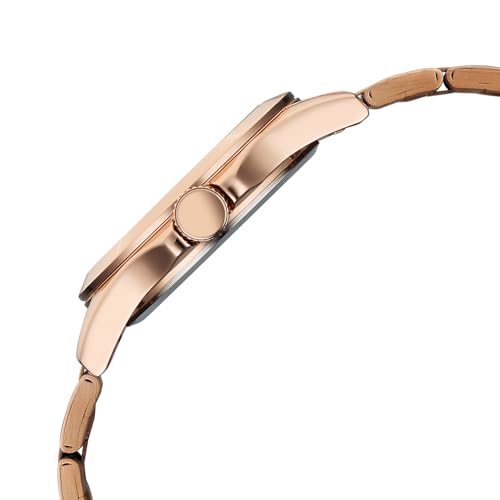 Image of Sonata Poze 8 Quartz Analog with Black Dial IP Rose Gold Stainless Steel Strap Watch for Men - SP70105WM01W