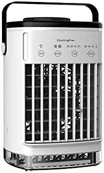 TAESTARPortable Air Conditioning Cooler Evaporative Air Conditioner Fan with Water Tank Camping AC Unit Personal Air Cooler Desktop 4 Speeds (White)
