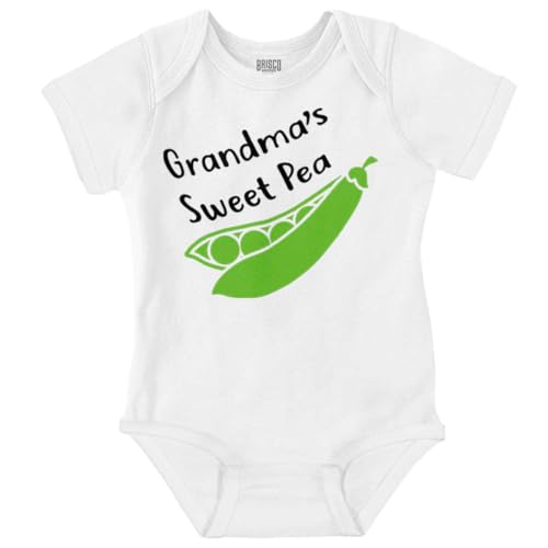 Brisco Brands Grandma's Sweet Pea Adorable Cute Baby Romper Boys or Girls