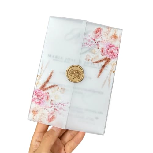 Enveloppes transparentes en vélin pour un mariage élégant et invitations à personnaliser