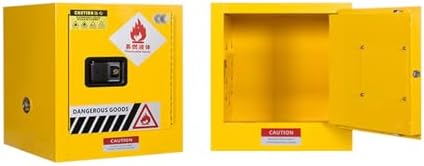 2 Gallon Flammable Storage Cabinet - Industrial Safety Cabinet with Manual Door, Durable Cold Rolled Steel Liquid Storage Solution (Blue) for Hazardous Material Safety