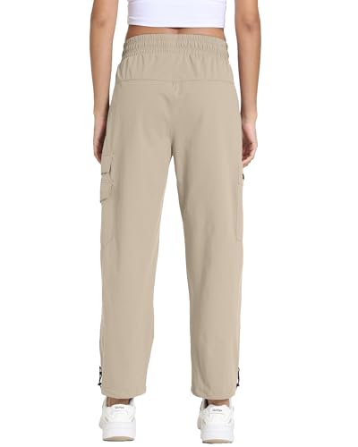 Image of Women's Joggers with Pockets, Hiking Cargo Water Resistant Lightweight Pants for Women Workout Athletic Travel Camping