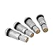 Metal Car Motorcycle Tire Valve Caps Set Of 4 Aluminum Alloy Tubeless Wheel Tyre Valve Stems - Choose From 5 Colors(Silver)