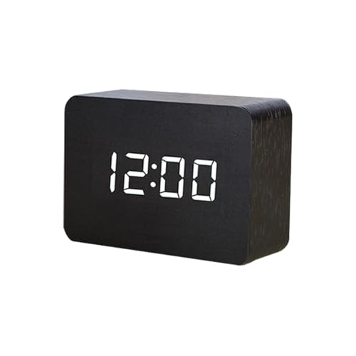 Reloj Despertador Digital De Madera, Reloj De Dormitorio Eléctrico, Reloj Despertador Con Pantalla Grande En Modo Día Laborable/fin De Semana, Modo Día Laborable/fin De Semana, 3 Configuraciones De Al