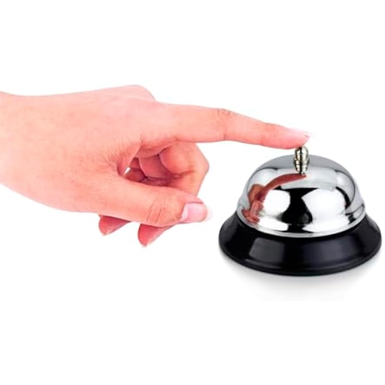 New Star Mirror Chrome Plated Table Bell 3.5-inch