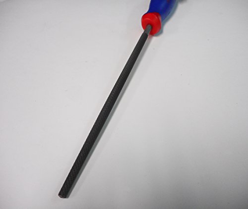 Workpro W051005 Round File, 8 In., High Carbon Hardened Steel W/Rubber Grip Handle, Used To Form And Shape Holes And Curves (Single Pack) #TOP1