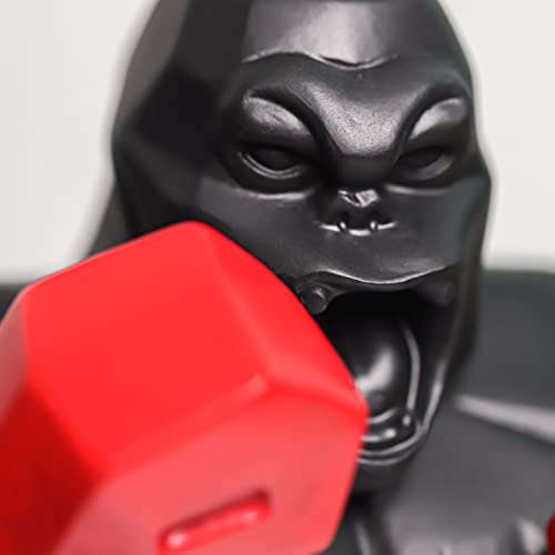 Artlovin Creative Boxing King Kong Sculptures Fashion Gorilla Animal Character Figurines Orangutan 25Cm Home Living Room Decoration Gifts (Black) #TOP7