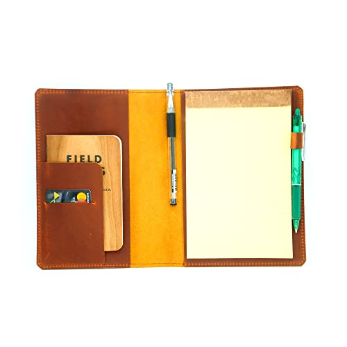 Cahier en cuir véritable pour bloc-notes Tops de bureau élégant