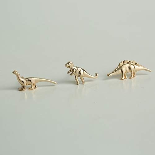 3 Pairs/Set Charm Post Stud Earrings Animal T-Rex Dinosaur Metal Stud Earring Wedding Engagement Jewelry Earrings for Women Men - Image 8