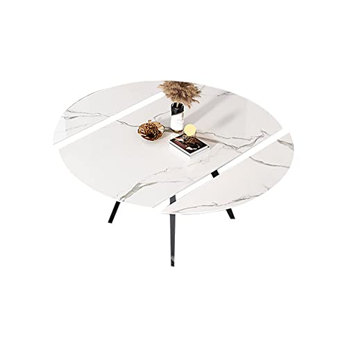 La Mejor review de Mesas de Comedor extensibles los diez mejores. 37 comfor u Mesas de Comedor Extensibles de 33.5 a 51.2 Pulgadas para Mesa de Comedor Redonda de Material de Piedra sinterizada (Solo Mesa Blanca)