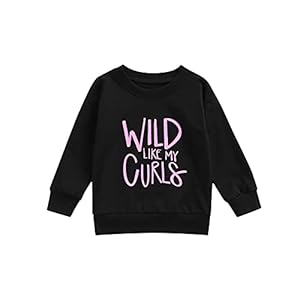 Hnyenmcko Kids Toddler Baby Girl Clothes Wlid Like My Curls Letter Printed Pullover Sweatshirt Fall Winter Sweater Tops…