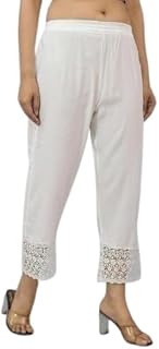 Cotton Blend White Ankle Length Women's Leggings Price In India