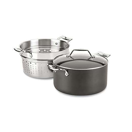All-Clad Essentials Nonstick Multipot with insert, 7-Quart, Grey