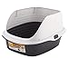 Petmate Arm & Hammer Rimmed Cat Litter Box with High Sides and Microban, Made in USA