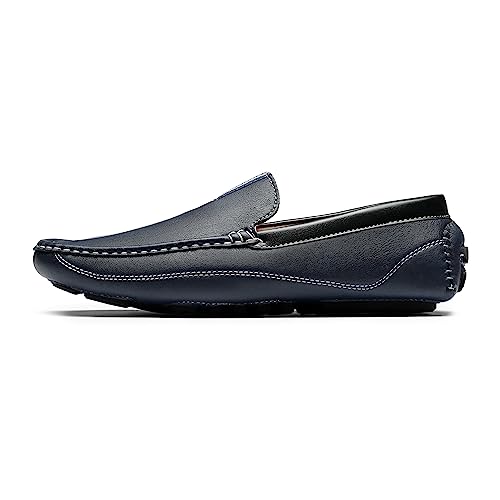 Bruno Marc Men's Driving Moccasins Penny Loafers Slip on Loafer Shoes,Size 12,Navy,BM-Pepe-2