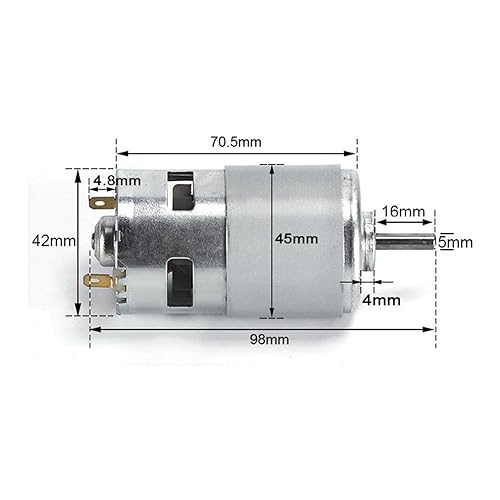 795 micro moteur à courant continu à couple élevé et double roulement pour outils