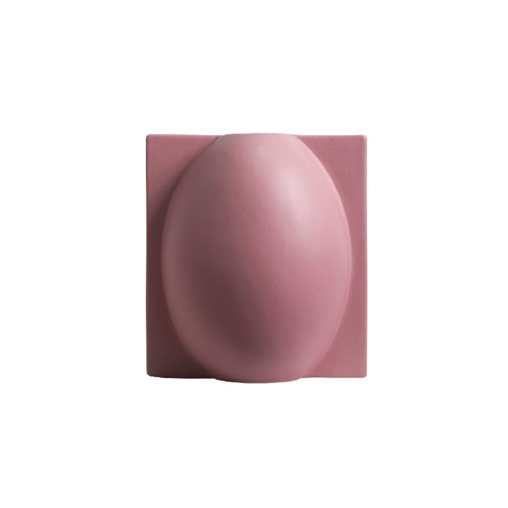 Vase en céramique d'art rose à lacets 25.5cm ornement de prestige