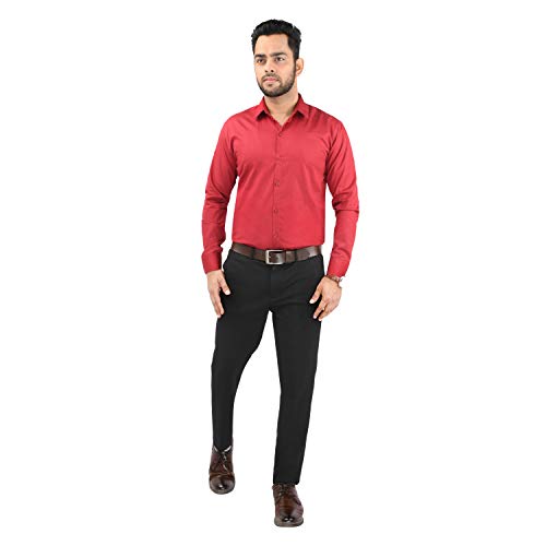 Image of Combo of Men Casual Cotton Full Sleeves Formal Regular Slim Fit Plain Office Shirts
