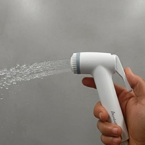 Image of Acetap Plastic White Polished Handheld Bidet Sprayer - Durable High-Pressure Plastic Hygiene Spray with Smooth Trigger & Leak-Proof