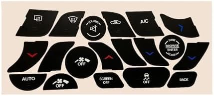 Car Air Conditioning Dash Button Sticker for Chrysler 200 2014 2015 2016 2017,Radio Dash Buttons Decal Replacement Stickers Auto Interior Accessories