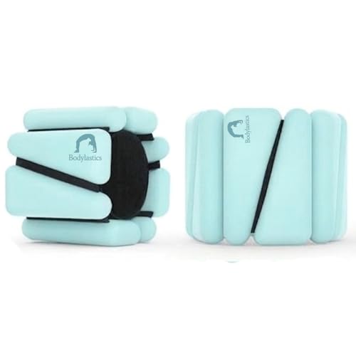 Image of Bodylastics Adjustable Ankle & Wrist Weights 2 lb & 4 lb Pair Combo - Silicone, Sweat-Resistant for Arms & Legs - Perfect for Jogging, Walking, Physiotherapy, Cardio, Yoga & Strength Training
