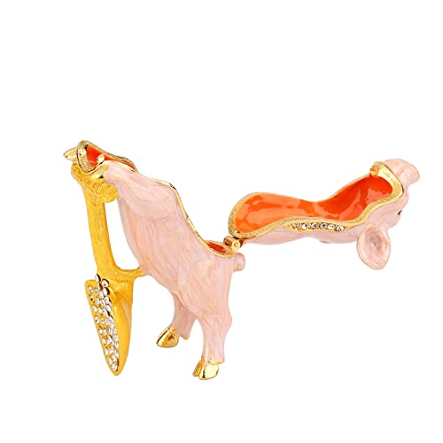 Fasslino Cute Pig Trinket Boxes Hinged Hand-Painted Animal Figurine Ornaments Unique Gift For Home Decor #TOP2