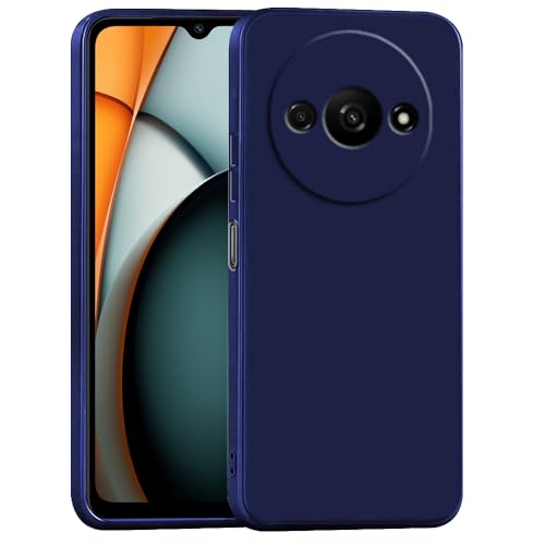 Image of Back Cover for Mi Redmi A3 4G / Poco C61 4G | Full Camera Protection | Premium Liquid Silicon Case | Flexible Bumper Case for Mi Redmi A3 4G / Poco C61 4G (Dark Blue)