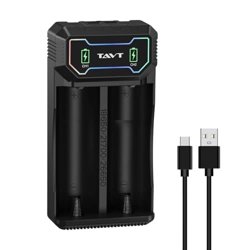 21700 26650 18650 Lithium Battery Charger, LED Intelligent Portable Battery Charger for Li-Ion