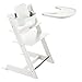 Stokke Tripp Trapp High Chair, Baby Set - White & Tray - White