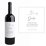 Weinetikett für Hebamme | Geschenk für Doula, Krankenschwester und Ärztin I Danke sagen Geburt I Minimalistisches Weinflaschenetikett