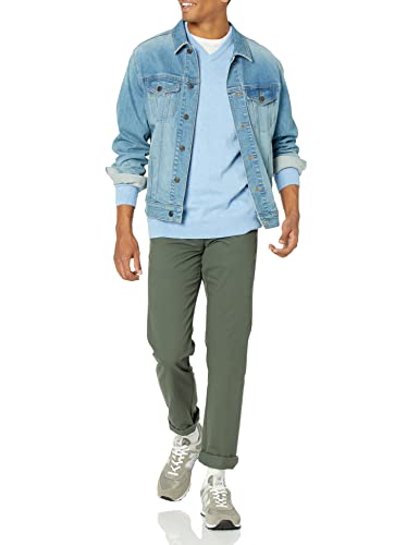 Amazon Essentials Men's V-Neck Sweater (Available In Big & Tall), Light Blue Heather, Large #TOP3