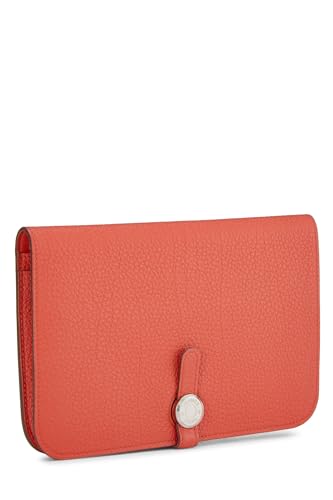 Pre-Loved Red Togo Dogon Wallet GM, Red2
